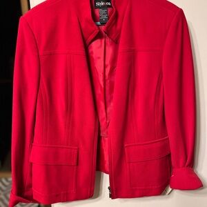 Style & Co. Women's Vibrant Red Blazer